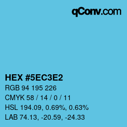 Color code: HEX #5EC3E2 | qconv.com
