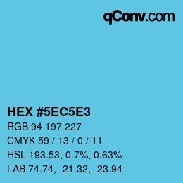 Color code: HEX #5EC5E3 | qconv.com