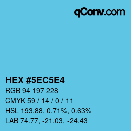 Color code: HEX #5EC5E4 | qconv.com