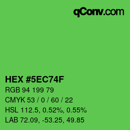 Color code: HEX #5EC74F | qconv.com