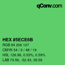 Color code: HEX #5ECE6B | qconv.com