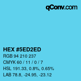 Color code: HEX #5ED2ED | qconv.com