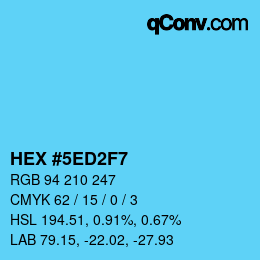 Color code: HEX #5ED2F7 | qconv.com