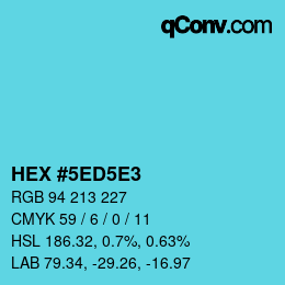 Color code: HEX #5ED5E3 | qconv.com