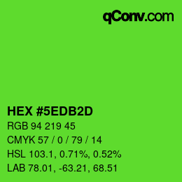 Color code: HEX #5EDB2D | qconv.com