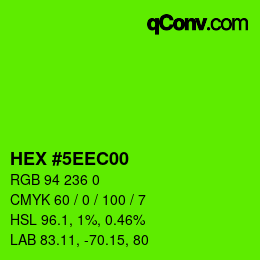 Color code: HEX #5EEC00 | qconv.com