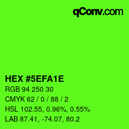 Color code: HEX #5EFA1E | qconv.com