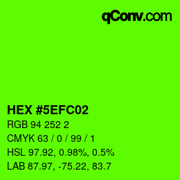 Color code: HEX #5EFC02 | qconv.com