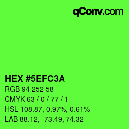 Color code: HEX #5EFC3A | qconv.com