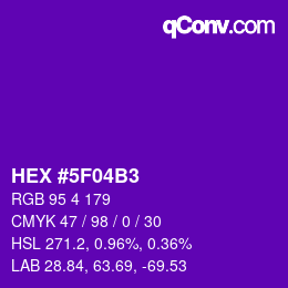 Color code: HEX #5F04B3 | qconv.com