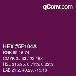 Color code: HEX #5F104A | qconv.com