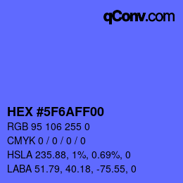 Color code: HEX #5F6AFF00 | qconv.com