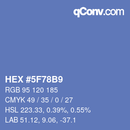 Color code: HEX #5F78B9 | qconv.com
