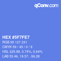 Color code: HEX #5F7FE7 | qconv.com