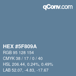 Color code: HEX #5F809A | qconv.com