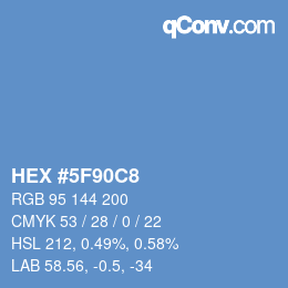 Color code: HEX #5F90C8 | qconv.com