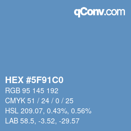 Color code: HEX #5F91C0 | qconv.com