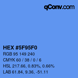 Color code: HEX #5F95F0 | qconv.com