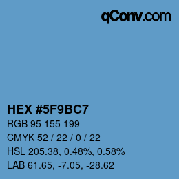Color code: HEX #5F9BC7 | qconv.com