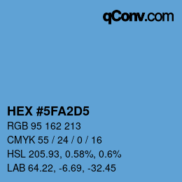 カラーコード: HEX #5FA2D5 | qconv.com