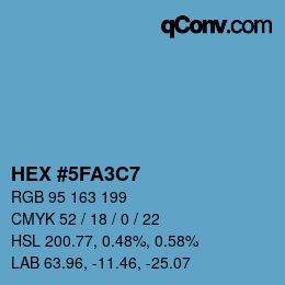 Color code: HEX #5FA3C7 | qconv.com