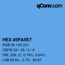 Color code: HEX #5FA5E7 | qconv.com