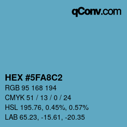 Color code: HEX #5FA8C2 | qconv.com