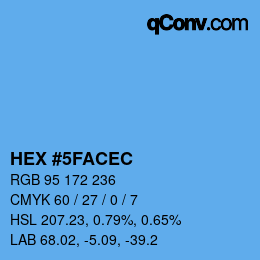 Color code: HEX #5FACEC | qconv.com