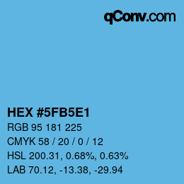 Color code: HEX #5FB5E1 | qconv.com