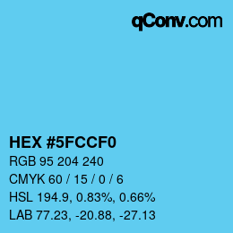 Color code: HEX #5FCCF0 | qconv.com