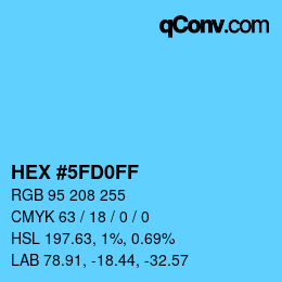 Color code: HEX #5FD0FF | qconv.com