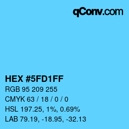 Color code: HEX #5FD1FF | qconv.com