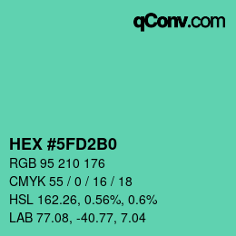 Color code: HEX #5FD2B0 | qconv.com