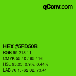 Color code: HEX #5FD50B | qconv.com