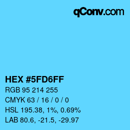 Color code: HEX #5FD6FF | qconv.com