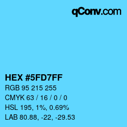 Color code: HEX #5FD7FF | qconv.com