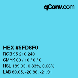 Color code: HEX #5FD8F0 | qconv.com