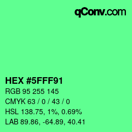Color code: HEX #5FFF91 | qconv.com