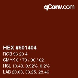 カラーコード: HEX #601404 | qconv.com