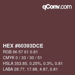 Código de color: HEX #60393DCE | qconv.com
