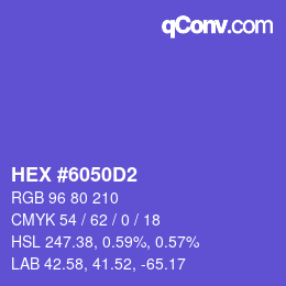 Color code: HEX #6050D2 | qconv.com