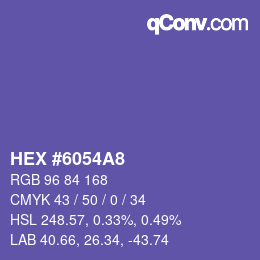 Color code: HEX #6054A8 | qconv.com