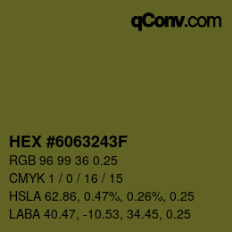 Farbcode: HEX #6063243F | qconv.com