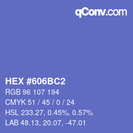 Color code: HEX #606BC2 | qconv.com