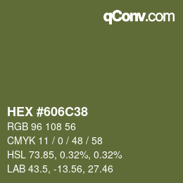 Color code: HEX #606C38 | qconv.com