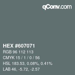 颜色代码: HEX #607071 | qconv.com