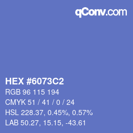 Color code: HEX #6073C2 | qconv.com