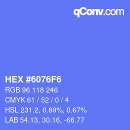 Color code: HEX #6076F6 | qconv.com