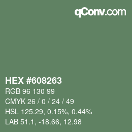 Color code: HEX #608263 | qconv.com