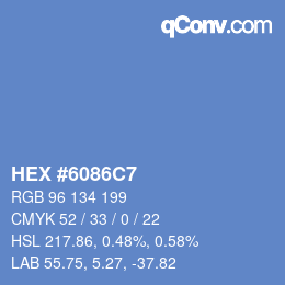 Color code: HEX #6086C7 | qconv.com